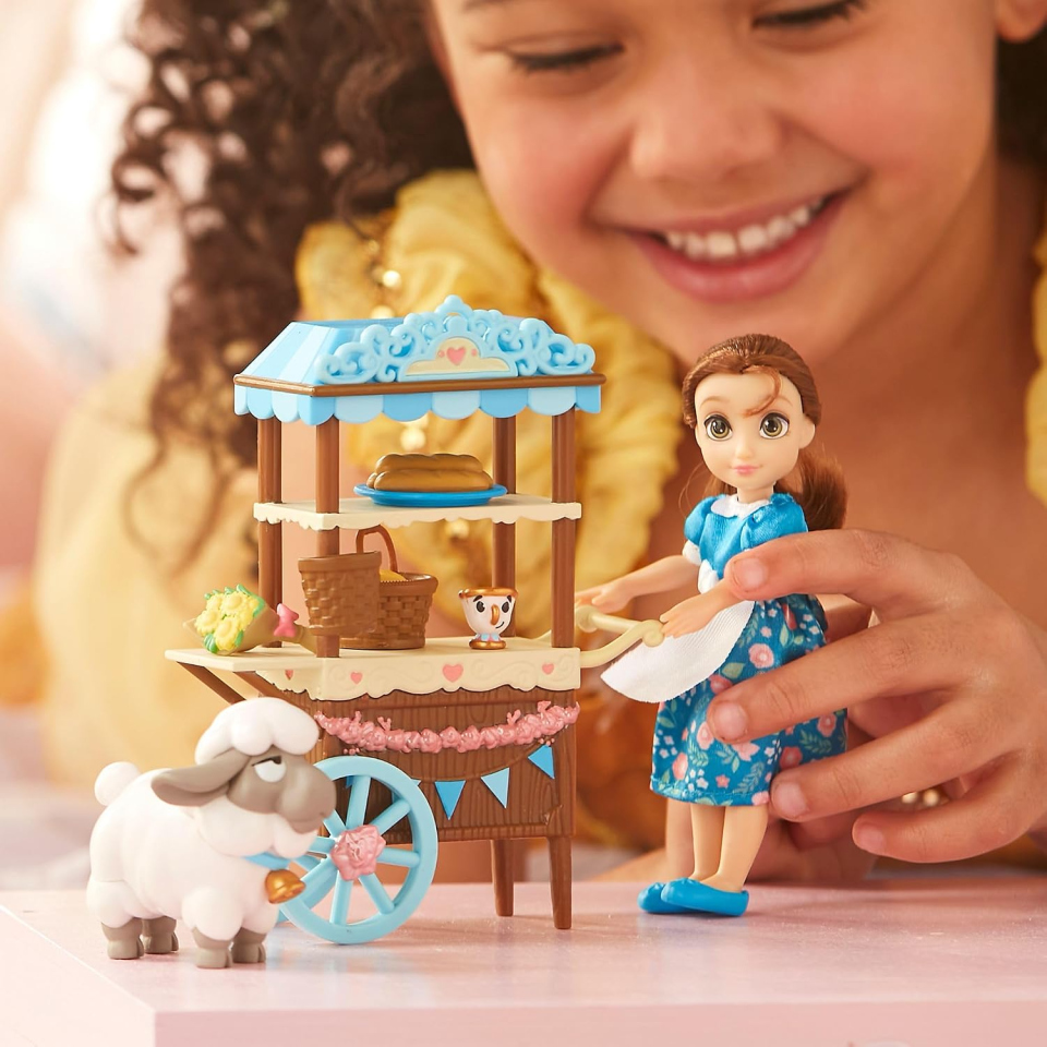 Disney Store mini bambola Belle, set 9 pezzi
