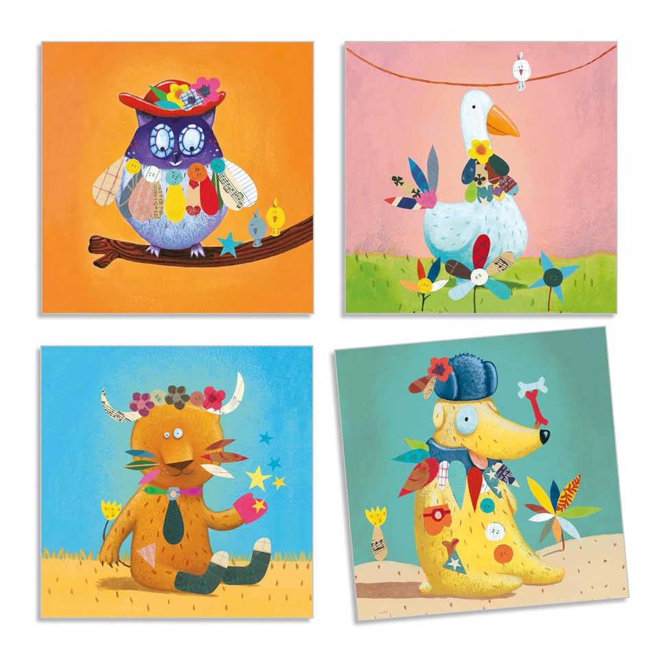 Djeco gioco creativo adesivi animali dai 4 anni