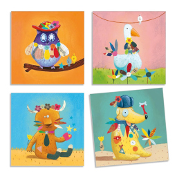 Djeco gioco creativo adesivi animali dai 4 anni