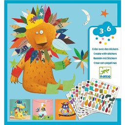 Djeco gioco creativo adesivi animali dai 4 anni