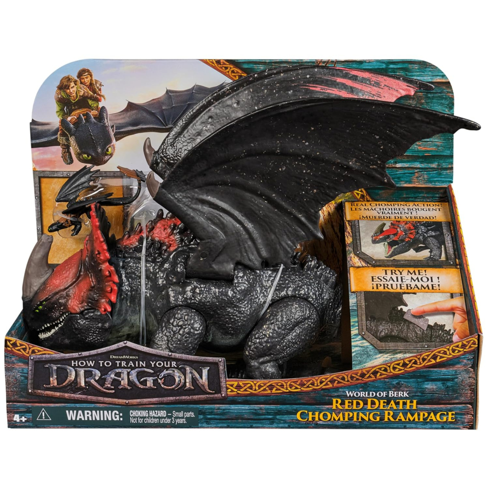 DreamWorks Dragons drago Morte Rossa con mini Sdentato