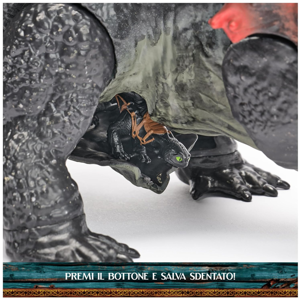 DreamWorks Dragons drago Morte Rossa con mini Sdentato