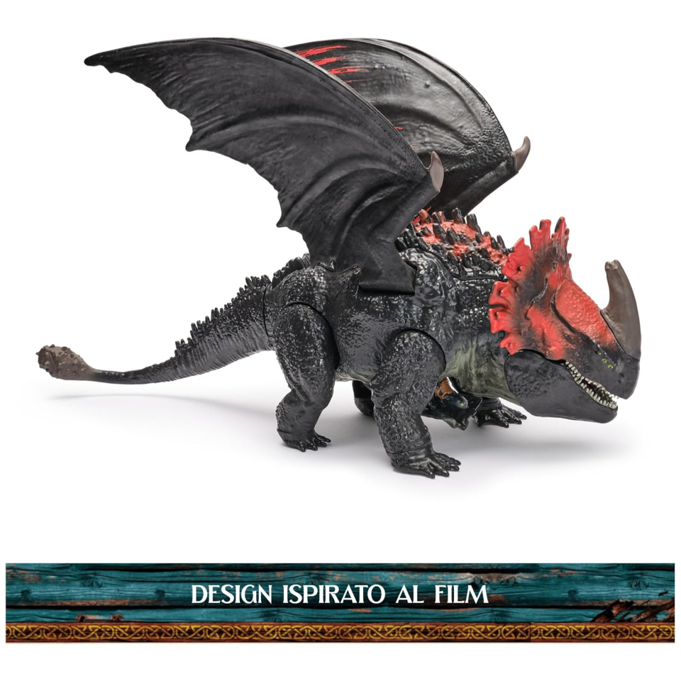 DreamWorks Dragons drago Morte Rossa con mini Sdentato