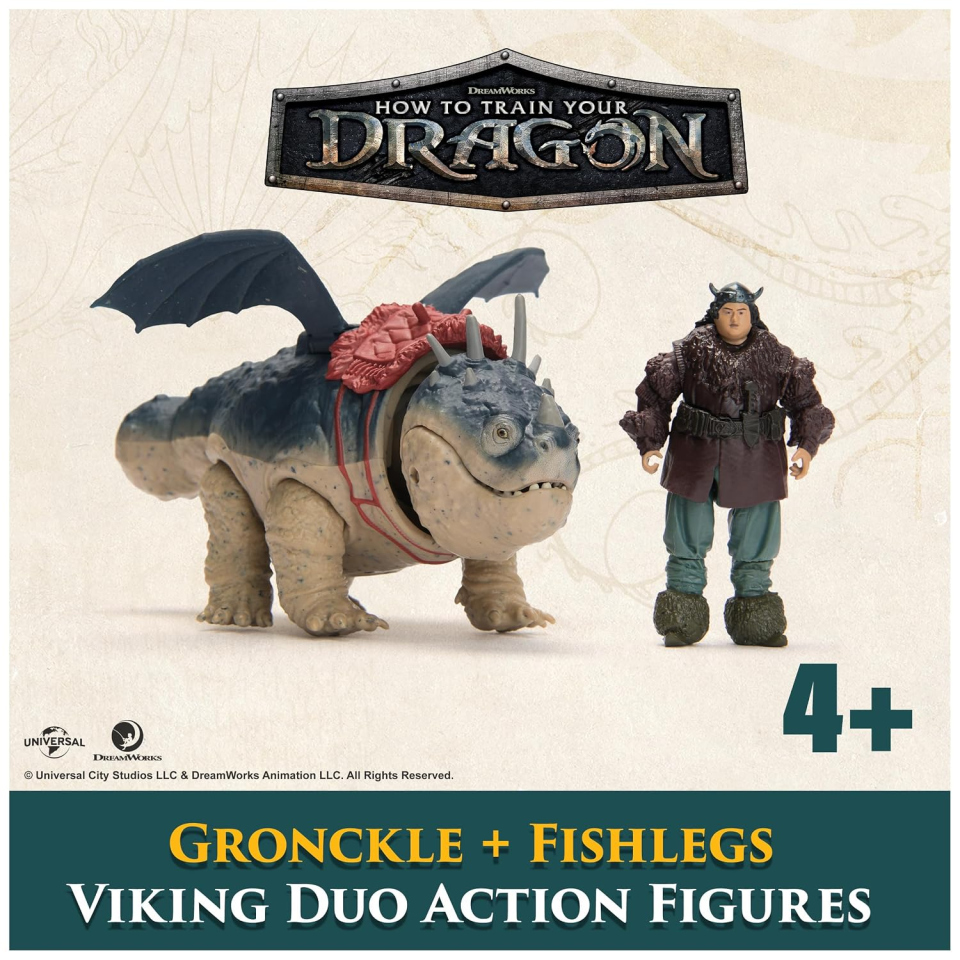 DreamWorks Dragons Gronkio e Gambadipesce, drago e vichingo