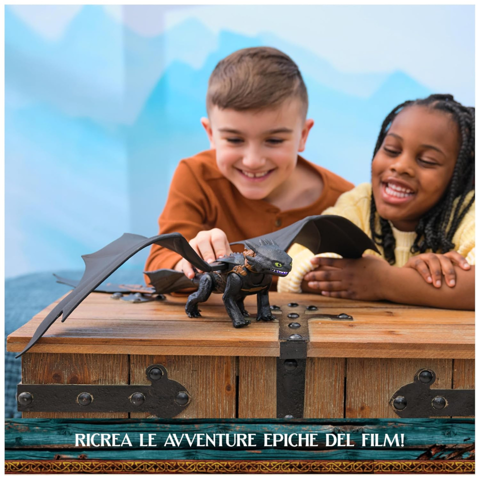 DreamWorks Dragons Sdentato action figure con luci e suoni