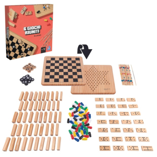 Editrice Giochi set giochi in legno con 6 classici