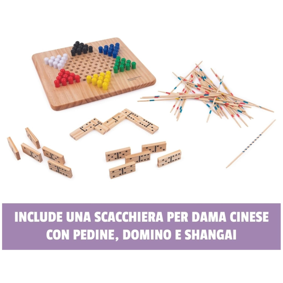 Editrice Giochi set giochi in legno con 6 classici