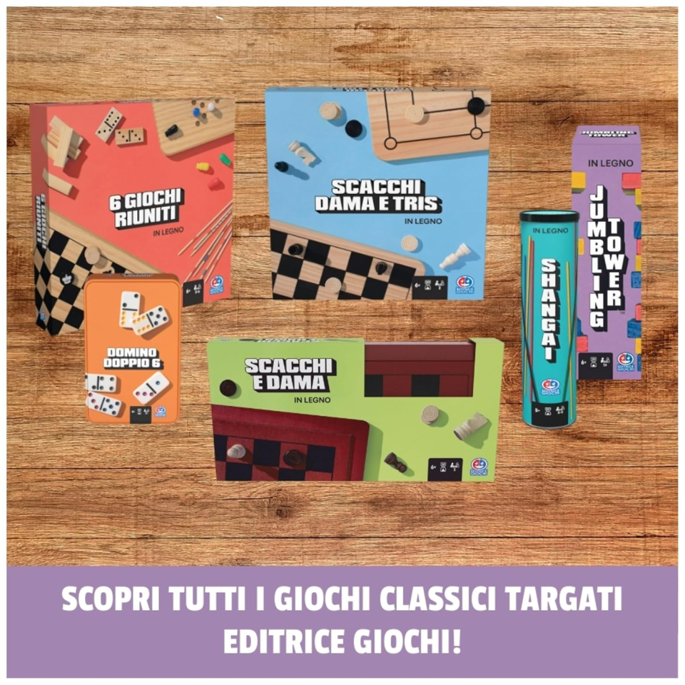 Editrice Giochi set giochi in legno con 6 classici