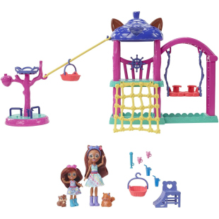 Enchantimals City Tails playset parco giochi con 4 personaggi