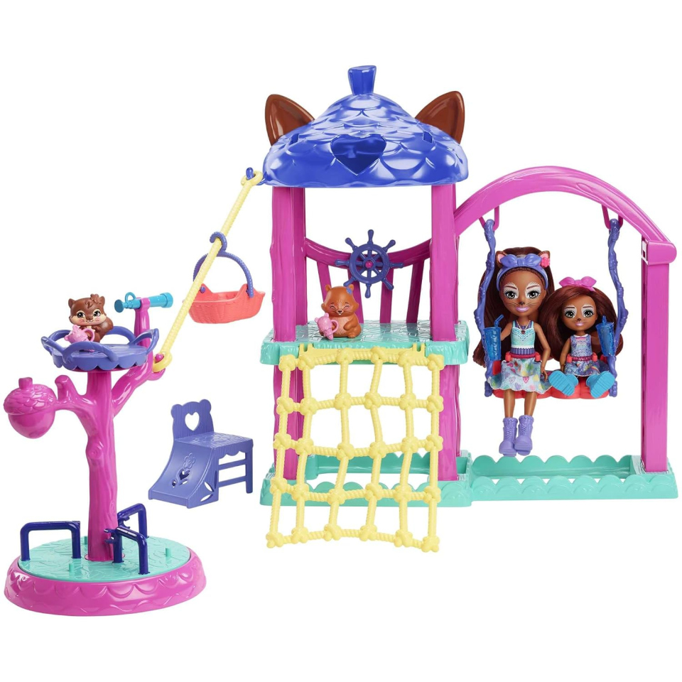 Enchantimals City Tails playset parco giochi con 4 personaggi