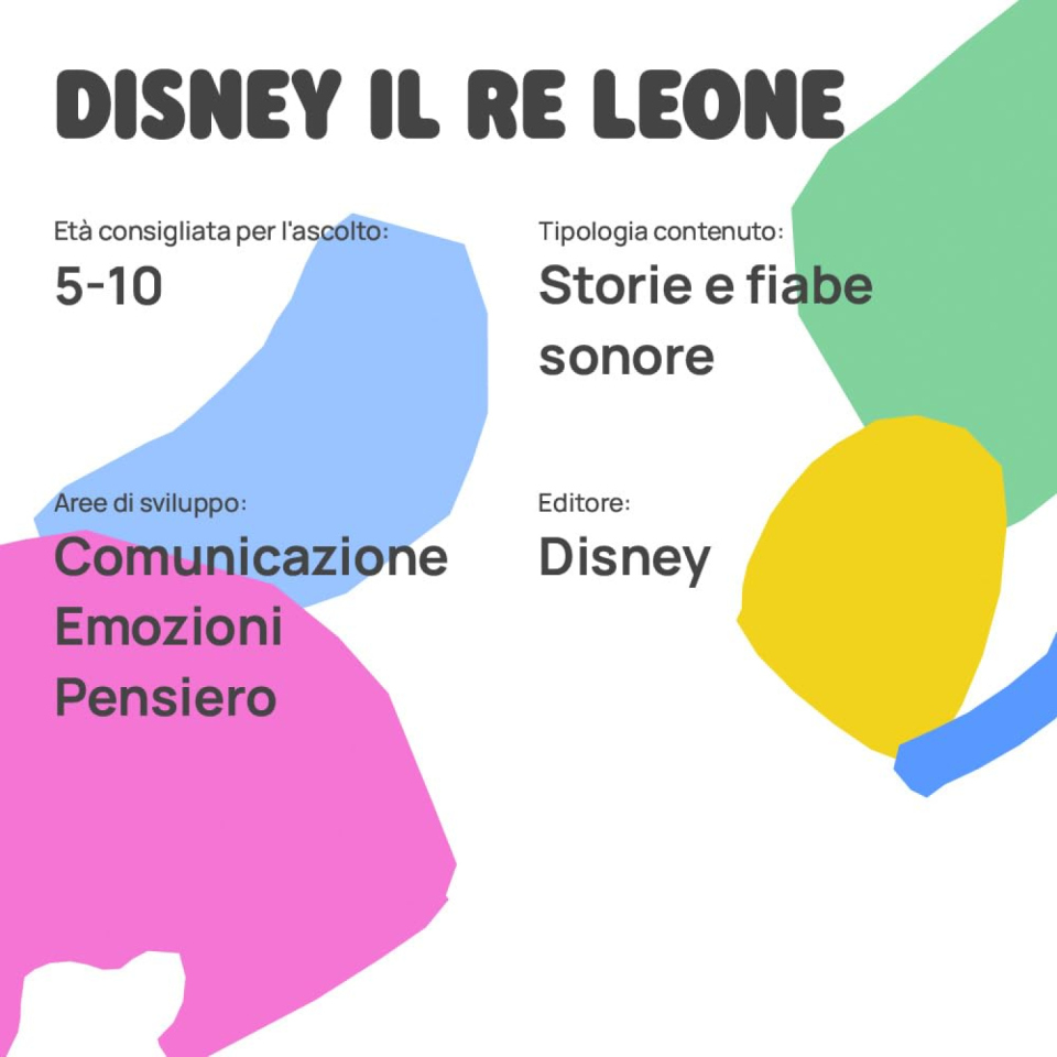 FABA Disco Sonoro Il Re Leone, storia Disney