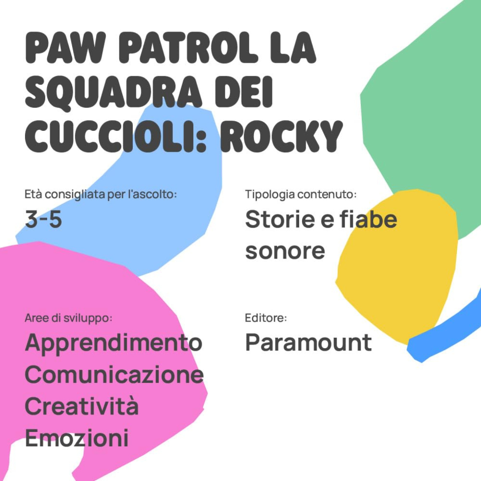 FABA Personaggio Sonoro PAW Patrol Rocky, 3-5 anni
