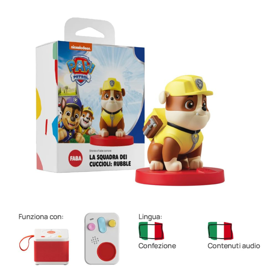 FABA Personaggio Sonoro Paw Patrol Rubble, dai 3 anni