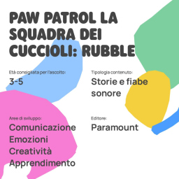 FABA Personaggio Sonoro Paw Patrol Rubble, dai 3 anni