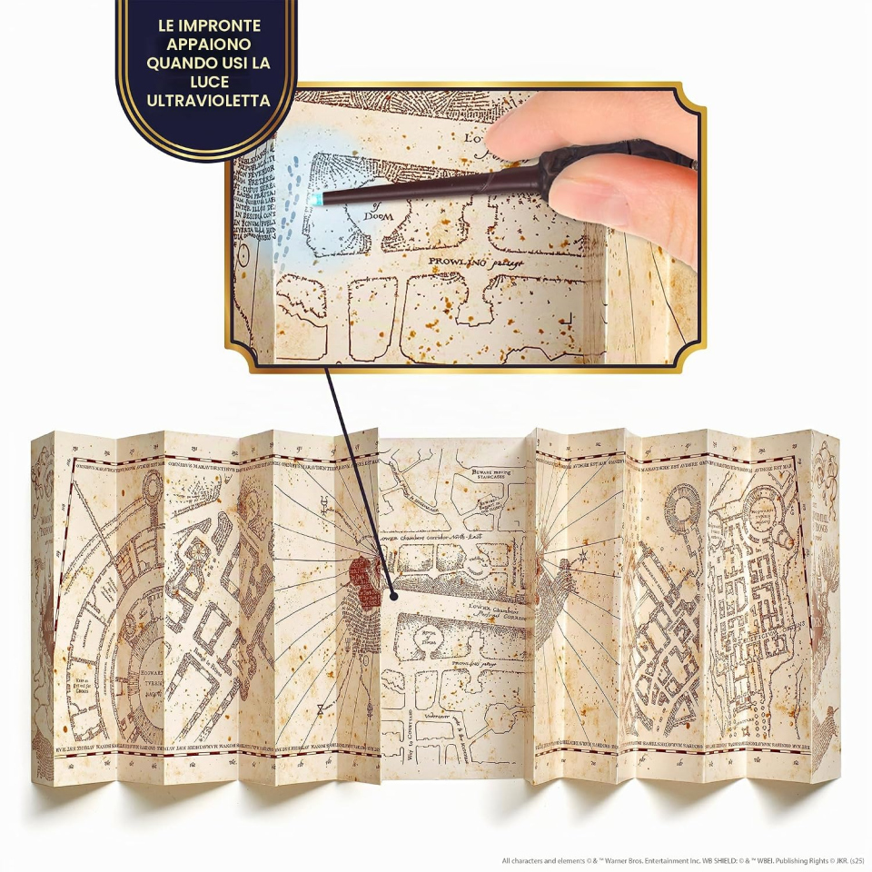 Famosa Harry Potter mappa interattiva con bacchetta luminosa