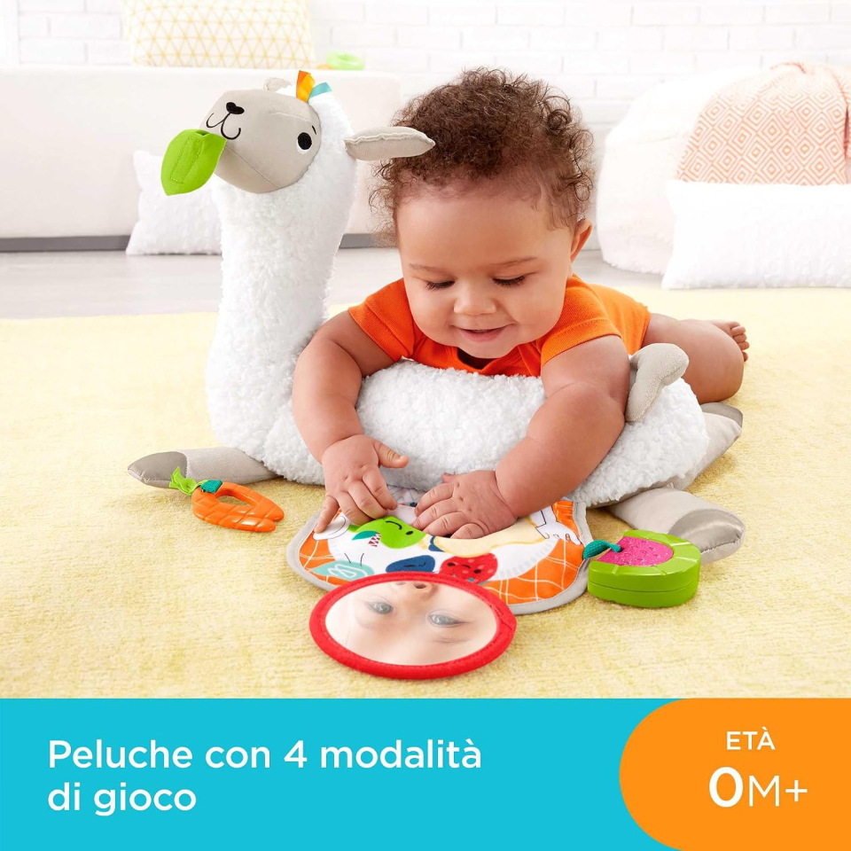 Fisher-Price Lama Cresci con Me, cuscino tummy time