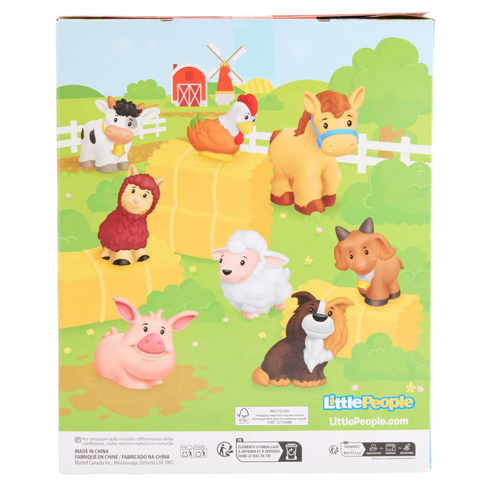 Fisher-Price Little People animali della fattoria, set da 8
