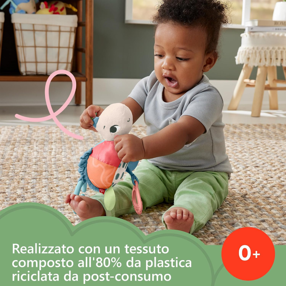 Fisher-Price Amici del Pianeta Tartarughina da passeggino con dentaruolo