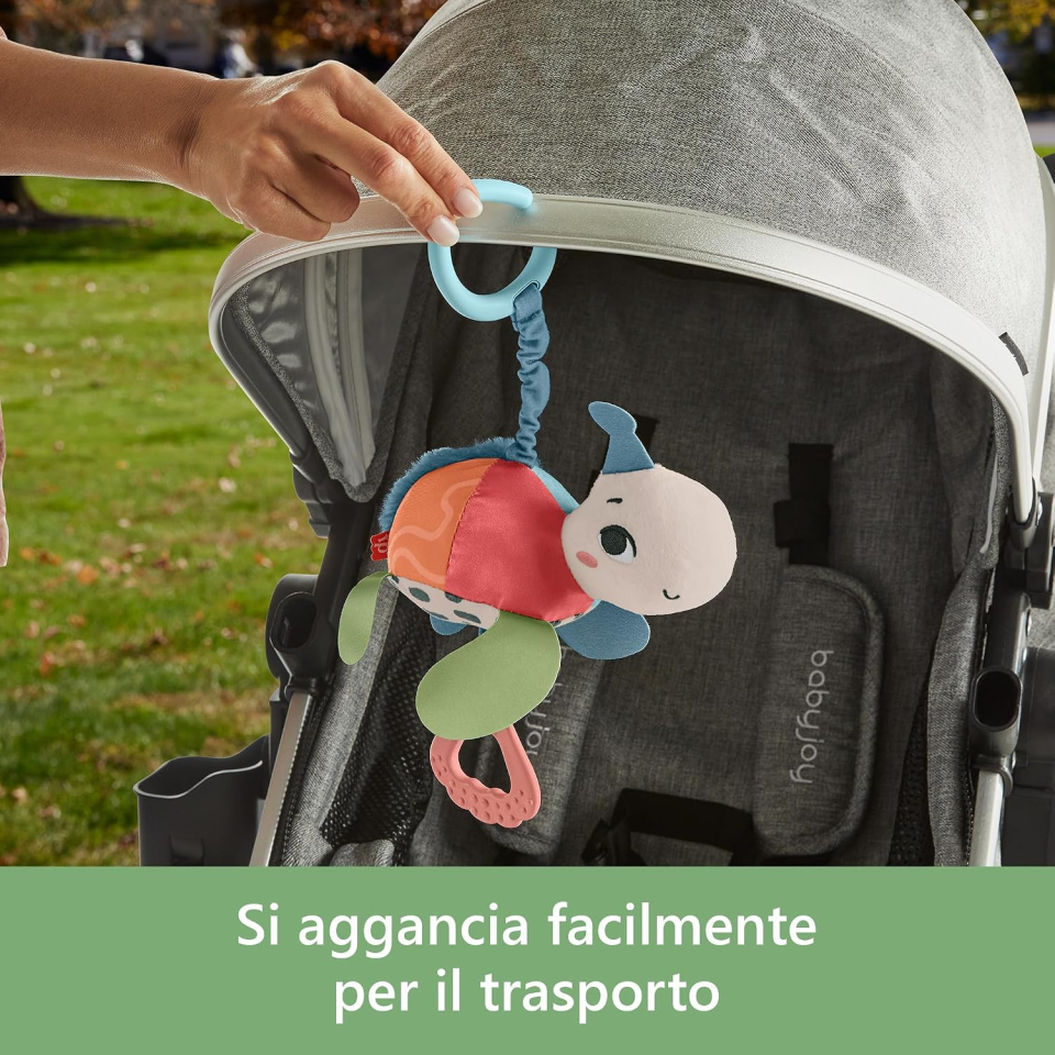 Fisher-Price Amici del Pianeta Tartarughina da passeggino con dentaruolo