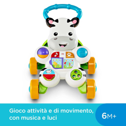 Fisher-Price Zebra Primi Passi – Giocattolo Musicale Educativo 6+ Mesi