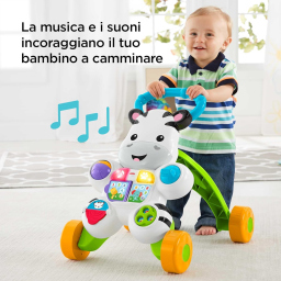 Fisher-Price Zebra Primi Passi – Giocattolo Musicale Educativo 6+ Mesi