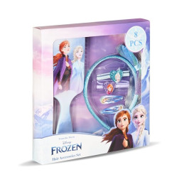 Disney Frozen Kit Accessori Capelli Elsa e Anna – Spazzola, Cerchietto e Mollette