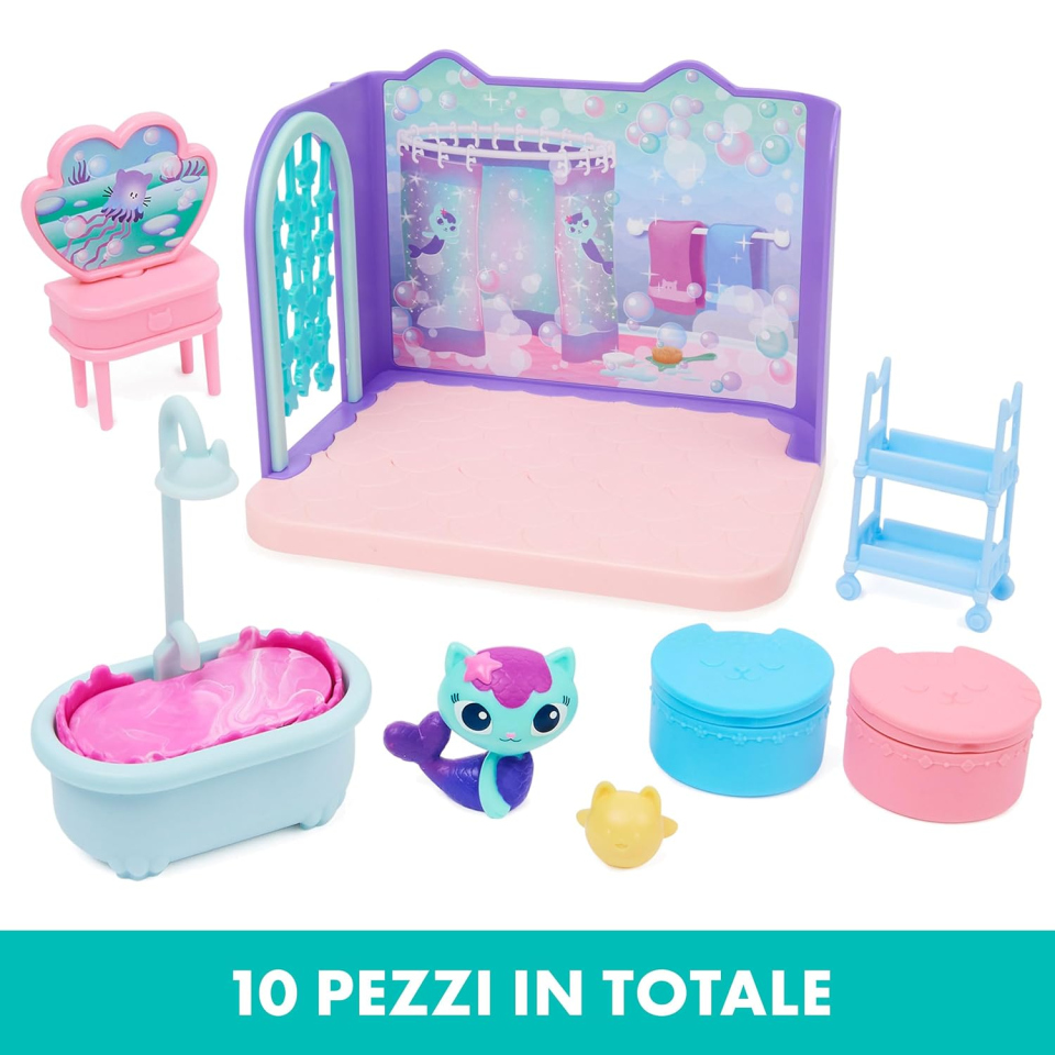 Gabby's Dollhouse playset Siregatta con sala da bagno