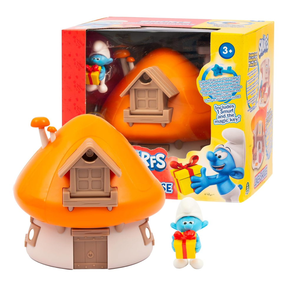 Giochi Preziosi Puffi casetta Puffo Burlone con adesivi