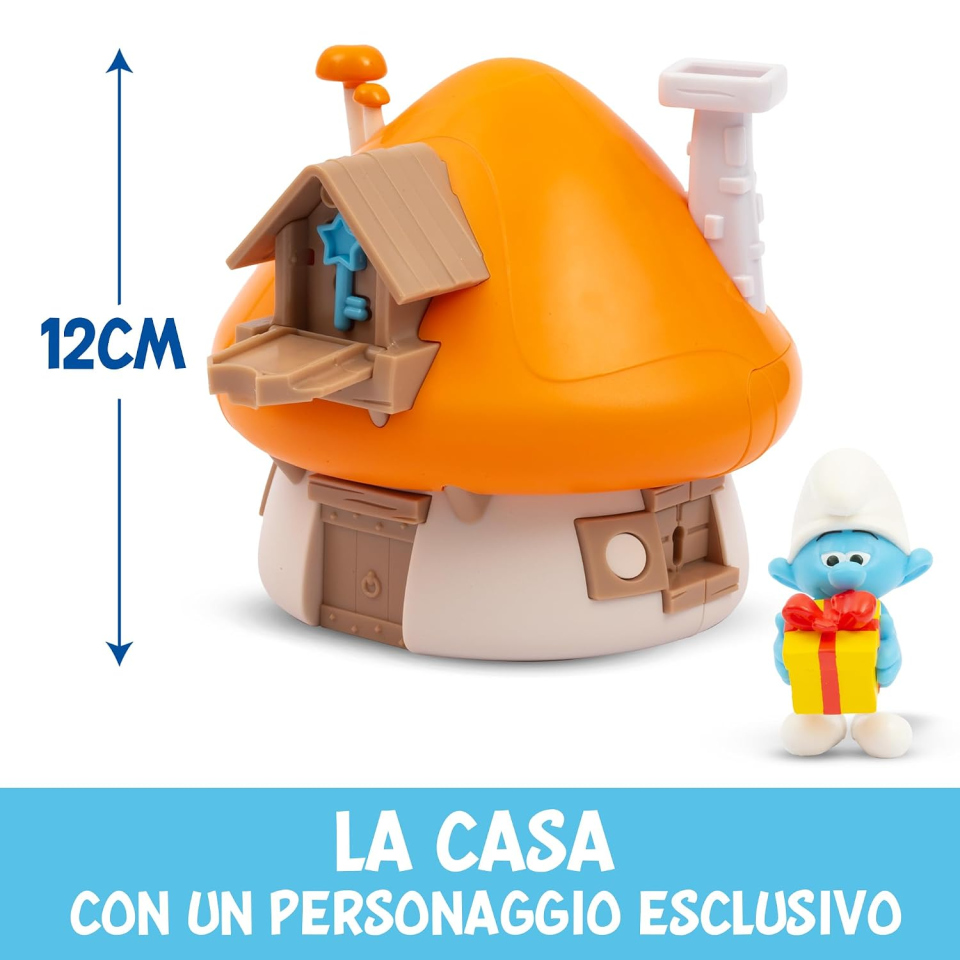 Giochi Preziosi Puffi casetta Puffo Burlone con adesivi