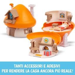 Giochi Preziosi Puffi casetta Puffo Burlone con adesivi