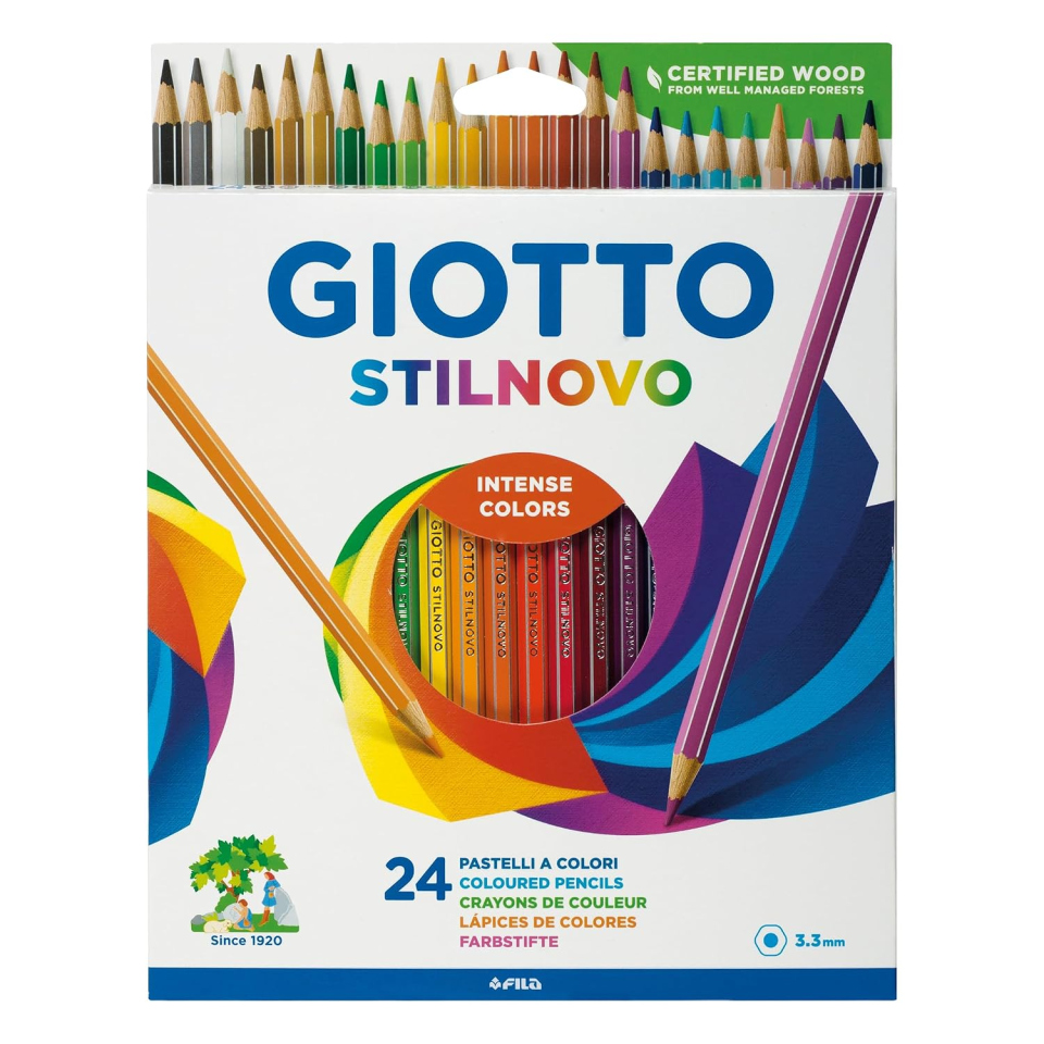 Giotto Stilnovo matite colorate, astuccio da 24