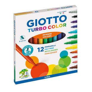 Giotto Turbo Color pennarelli, astuccio da 12 colori