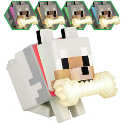 Paladone GloBuddies Lupo Minecraft – Luce Notturna LED Cambia Colore