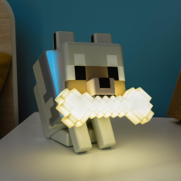 Paladone GloBuddies Lupo Minecraft – Luce Notturna LED Cambia Colore