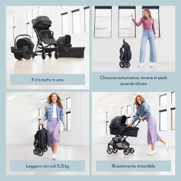Graco Myavo trio passeggino leggero Midnight