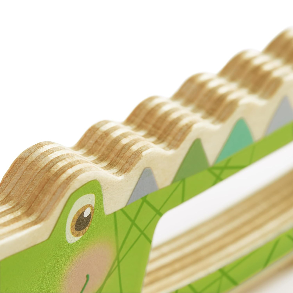 HABA Coccodrillo Guiro – Strumento Musicale in Legno per Bambini
