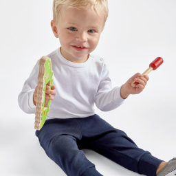 HABA Coccodrillo Guiro – Strumento Musicale in Legno per Bambini