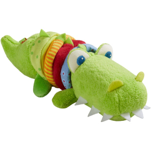 HABA Coccodrillo con Motore a Sonaglino – Gioco in Tessuto dai 6 Mesi