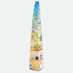 HABA Cubi Impilabili Mein Zuhause – Set 10 Pezzi dai 12 Mesi