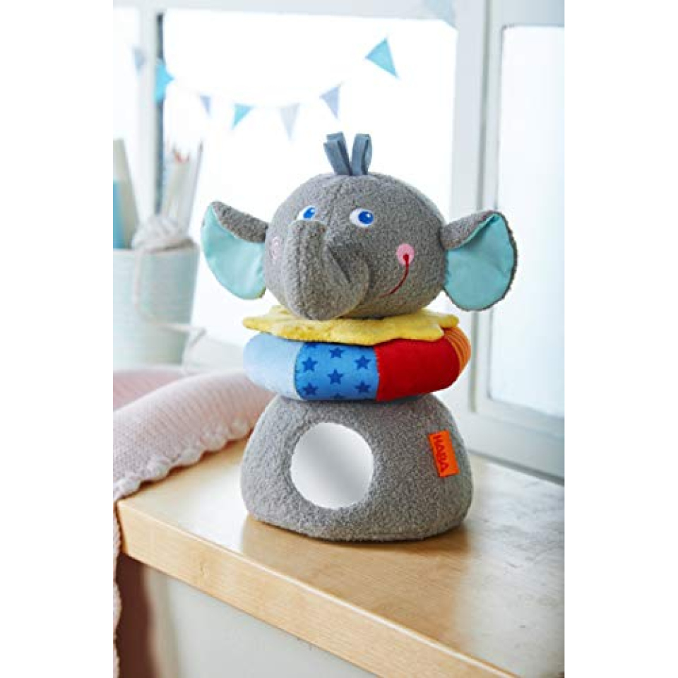 HABA Elefante Eric – Peluche Impilabile con Effetti Sonori