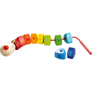 HABA Gioco Infilare Drago dei Numeri – Legno Faggio, dai 2 Anni