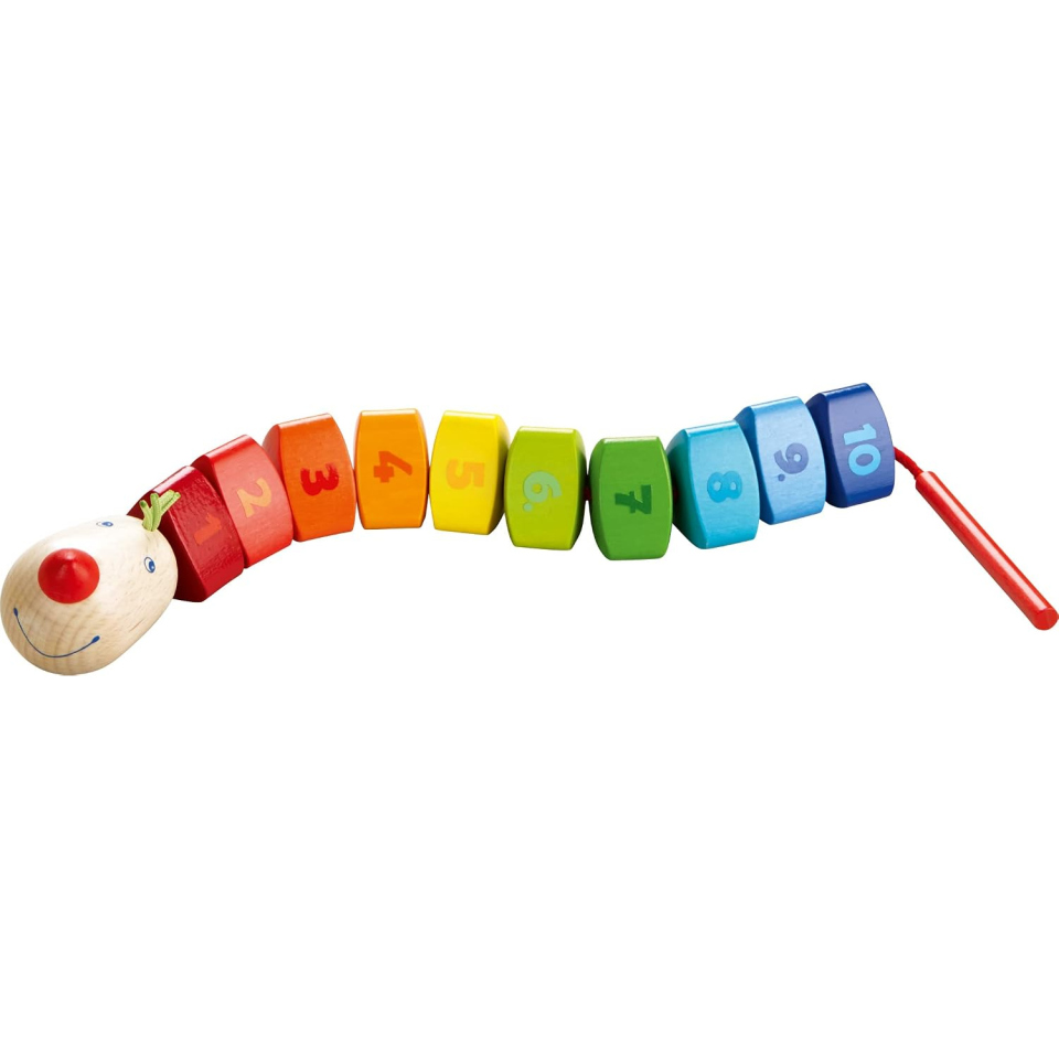 HABA Gioco Infilare Drago dei Numeri – Legno Faggio, dai 2 Anni