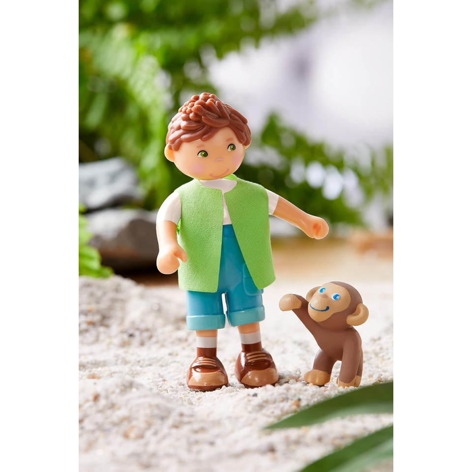 HABA Little Friends Giulio con Scimmia – Personaggi per Casa delle Bambole