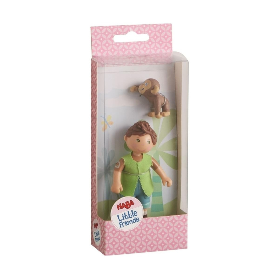 HABA Little Friends Giulio con Scimmia – Personaggi per Casa delle Bambole