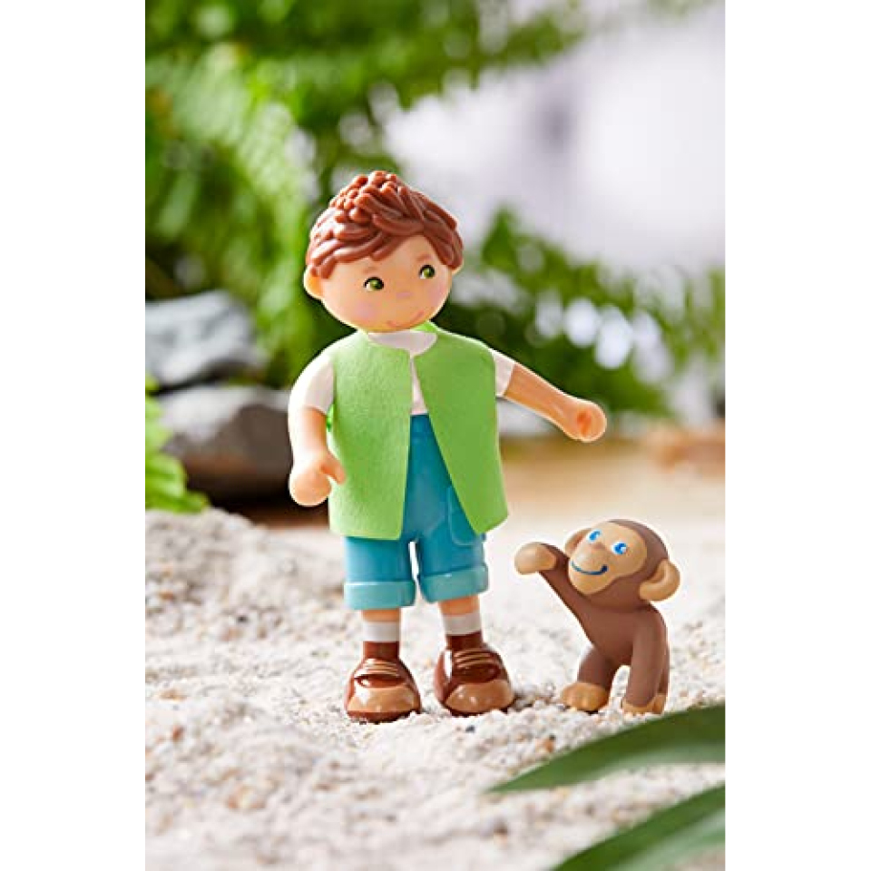 HABA Little Friends Giulio con Scimmia – Personaggi per Casa delle Bambole