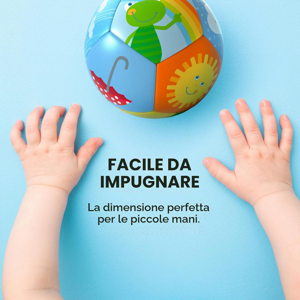 HABA Palla Morbida Arcobaleno per Bebè 11 cm