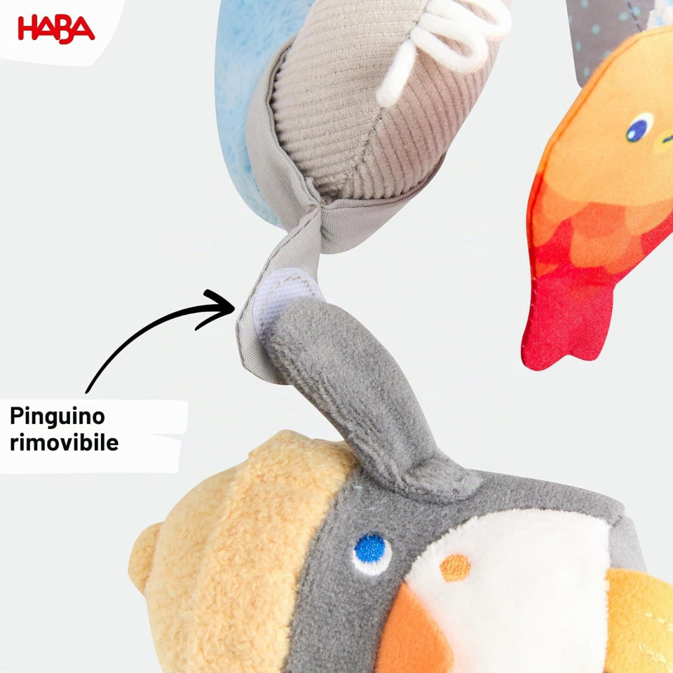HABA Pinguino Spirale Mobile per Carrozzina e Lettino