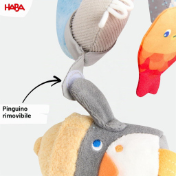 HABA Pinguino Spirale Mobile per Carrozzina e Lettino