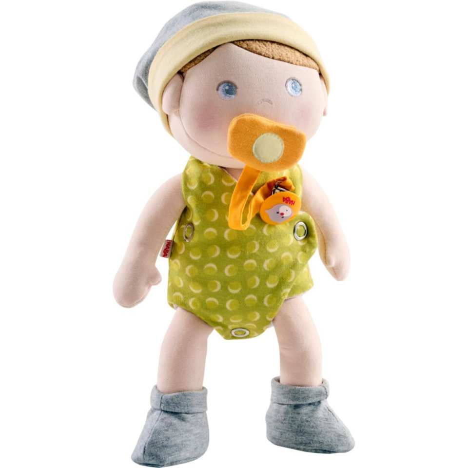 HABA Poupon Maxime – Bambola Morbida 30 cm con Accessori
