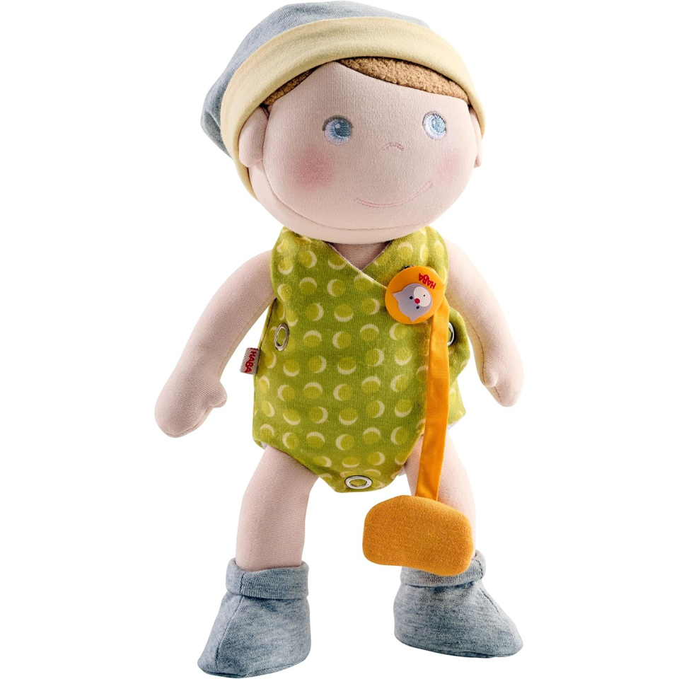 HABA Poupon Maxime – Bambola Morbida 30 cm con Accessori